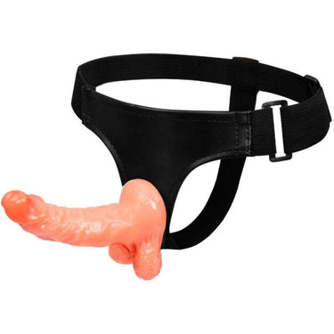 Strap-on realistico donna con imbracatura regolabile e dildo pelle naturale